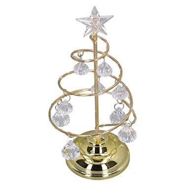 Imagem de Naroote Árvore de Natal Lâmpada Ornamento Mesa Luz Noturna para Colega/colega, Acrílico/ferro, Enviado Sem Bateria (Luz Quente Dourada)