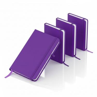 Imagem de Caderno de anotações com elástico no tamanho A5, suporte para caneta, capa dura em material sintético, miolo 80 folhas pautadas na cor bege. Caderno A5 Capa em PU (21x14,5) (3, Roxo)