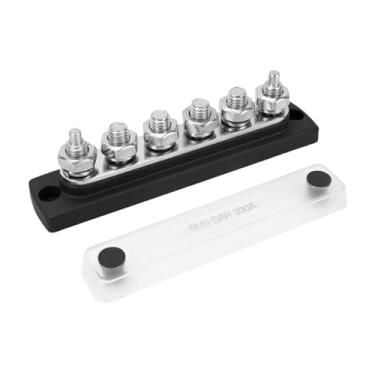 Imagem de harayaa de Distribuição de Energia 48V DC, Caixa de Barramento de 6 Pinos, 300A, Barra de Barramento de Bateria para Veículos Recreativos, Automóveis, Preto