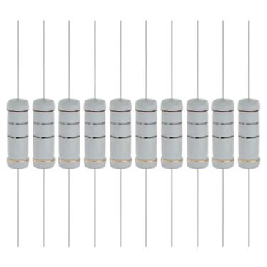 Imagem de YOKIVE 10 unidades de resistores de filme de óxido metálico de 18 ohm e 5 watts, 5% de chumbo axial de resistor de tolerância | À prova de chamas para circuitos eletrônicos DIY, projetos de áudio e