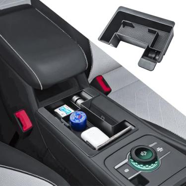 Imagem de RUNROAD Bandeja organizadora de console central compatível com acessórios VW Tiguan 2025 2026, caixa de armazenamento de apoio de braço para Volkswagen Tiguan S SE SEL R-Line organizador de console do