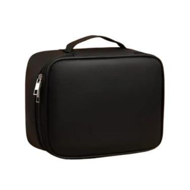 Imagem de Bolsa de Maquiagem, Grande Capacidade Com Compartimentos, Ideal Para Guardar Seus Batons, Bases e Muito Mais, PráTica Para Transportar.(Preto)