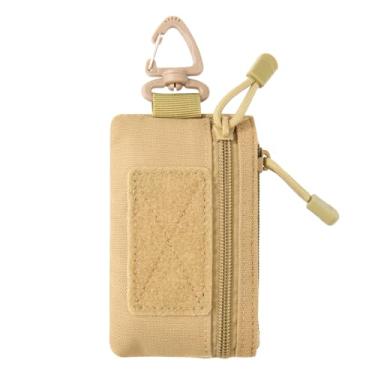 Imagem de Easecos Bolsa tática para chaveiro EDC, bolsa de armazenamento de nylon, bolso organizador pequeno EDC com gancho de plástico para chaves, cartões de crédito, fones de ouvido, moedas, ferramentas