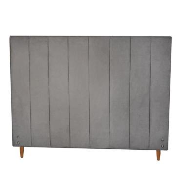 Imagem de Cabeceira Vitória Para Colchão 1,28m Viúva Solteirão Suede Grafite - Aurora Line
