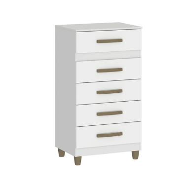Imagem de Cômoda Malta 5 Gavetas Branco