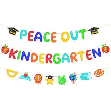 Imagem de Faixa de formatura pré-escolar, NO-DIY Glittery Next Stop Decoração de jardim de infância para suprimentos de festa de pós-graduação