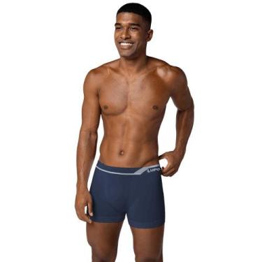 Imagem de Cueca Lupo Boxer Microfibra Sem Costura 436-005, Azul, M