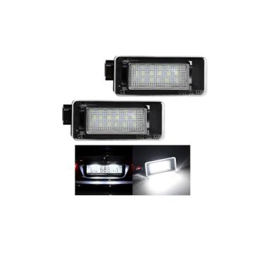 Imagem de FALVFUN 1 par de luz de placa de carro LED, conjunto de lâmpada de etiqueta traseira de veículo de alto brilho, substituição do kit de iluminação de placa de licença automotiva, compatível com Serena