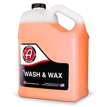 Imagem de Adams Wash & Wax – Sabonete de lavagem concentrado pH neutro adiciona proteção e produz comidas grossas em seu balde, canhão de espuma, pistola de espuma, esponja, luva, cera de limpeza de camurça, selantes ou revestimento de cerâmicaAdam's Polishes 1 Gallon wnw