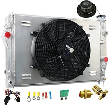 Imagem de RadRace Radiador de alumínio para Chevy Camaro Pontiac Firebird Trans Am 94 95 96 97 98 99 01 3 Row Core Shroud Ventiladores Relé Radiadores
