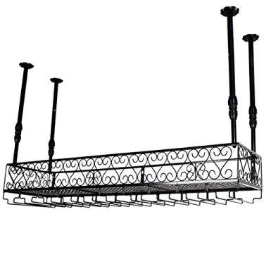 Imagem de Rack de vinhos, suporte para vinho, suporte de vinho, suporte para copos de champanhe e vinho, protetor de espaço, suporte para bancada, suporte para vinhos