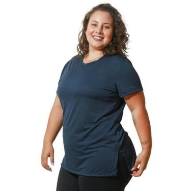 Imagem de Camiseta Feminina Plus Size Blusa Tapa Bumbum Dry Fit Academia, Treino