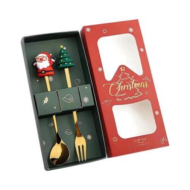 Imagem de Conjunto de Talheres de Natal em Aço Inoxidável - 2, 4 ou 6 Unidades, 