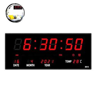 Imagem de Relógio De Parede Led Digital Grande Calendário Data Alarme - Tesla St