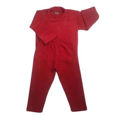 Imagem de Conjunto Longo Infantil Plusch Buckle Menino Vermelho - PEDROQUINHA BA