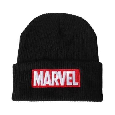 Imagem de Gorro De Inverno Unissex De Algodão Com Bordado De Desenho Da Marvel, 