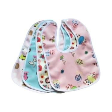Imagem de Babador Impermeável De Cartoon Para Bebê Recém-Nascido Super Macio Em 