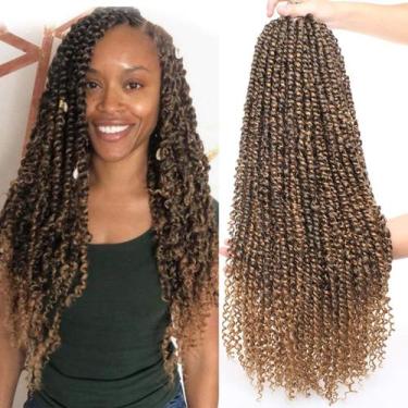 Imagem de Passion Twist Crochet Hair Leeven, 8 pacotes, 22 polegadas, Ombre T27