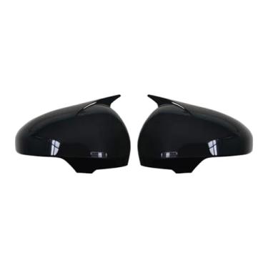 Imagem de Capa de espelho retrovisor lateral compatível com toyota mark x/reiz 2010-2017, tampas de asa coladas, porta externa, vista traseira, guarnição(Bright Black)