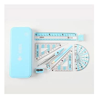 Imagem de Conjunto de bússola, bússola matemática, ferramenta de desenho de círculo, bússola para desenhar, pacote com 8, conjunto de geometria para estudante, escola, escritório, artigos de papelaria