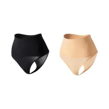 Imagem de Calcinha Feminina Sem Costura De Cintura Alta Com Controle De Barriga 