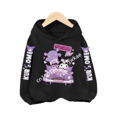 Imagem de Moletom Infantil Kuromi Com Capuz Para Meninos E Meninas De 3 a 12 Ano