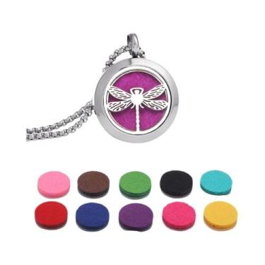 Imagem de Colar Difusor De Perfume Em Aço Inoxidável 316L Para Óleos Essenciais,