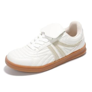 Imagem de Project Cloud Tênis feminino – Sapatos casuais femininos de espuma viscoelástica com cadarço – Sapatos femininos antiderrapantes confortáveis e modernos (Madrid), Branco, 35