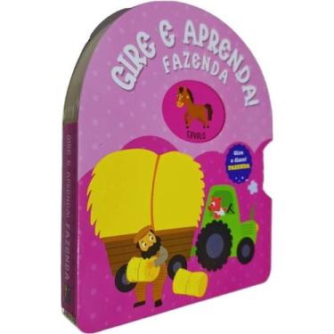 Imagem de Livro Físico Infantil Cartonado Gire e Aprenda!: Fazenda - Editora Pé 