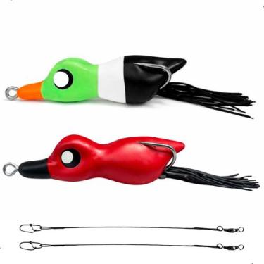 Imagem de Kit 2 Iscas Artificial Matadeira New Quack Frog Patinho Pato, New Quac