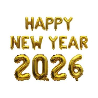 Imagem de Feliz Ano Novo 2026: Kit De Decoração Para Festa De Véspera De Ano Nov