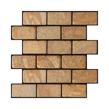 Imagem de Papel De Parede 3D Autoadesivo Impermeável Com Efeito Tijolo, 510 Ades