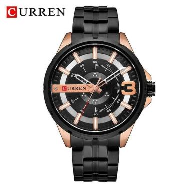 Imagem de Relógio Masculino Curren 8333 à Prova D'água Ouro Rosa