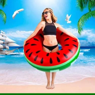 Imagem de Bóia Circular Donuts Melancia Redonda 70cm Infaltil - Snel, Melancia