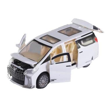Imagem de Carro de brinquedo Alphard White Model com música e portas de abertura