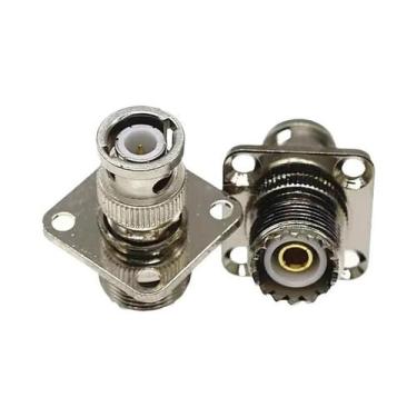 Imagem de Adaptador Conector Coaxial RF UHF Para BNC Macho Para Fêmea Para Anten