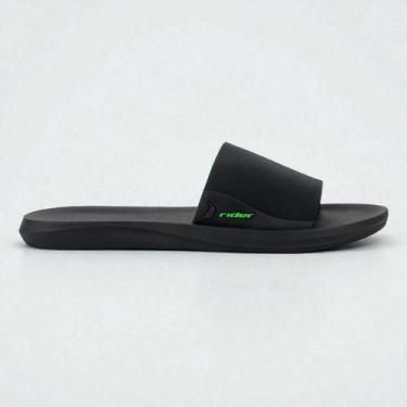 Imagem de Chinelo Slide Rider Feel Masculino, Preto, Preto, 41