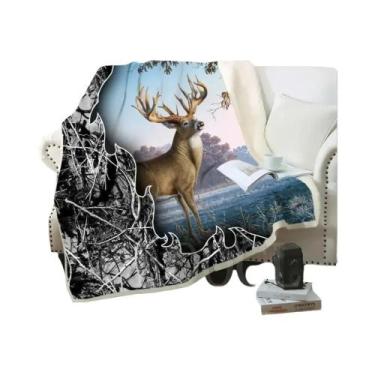 Imagem de Cobertor De Pelúcia Estampado De Javali Para Adolescentes E Adultos, M