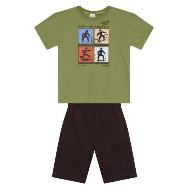Imagem de Conjunto infantil menino em moletinho de skate Brandili