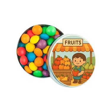 Imagem de Latinha Lembrancinha Personalizada Feira de Frutas