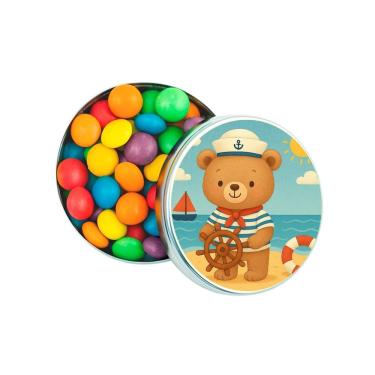 Imagem de Latinha Lembrancinha Personalizada Ursinho Marinheiro