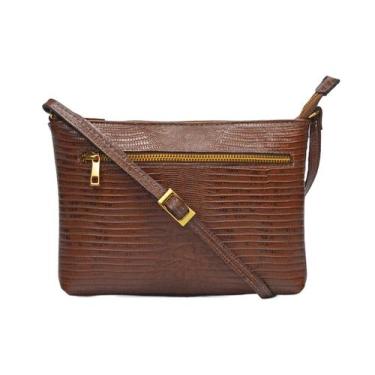 Imagem de Bolsa Transversal Couro Feminina Pequena Madamix MDXB361, Marrom