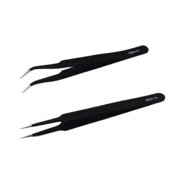 Imagem de Pinças Antiestáticas De Aço Inoxidável Para Reparo De Placas-Mãe De Ce