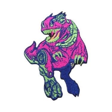 Imagem de Patch Bordado De Orangotango E Tubarão Termocolante, Patches De Animai