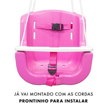 Imagem de Balanço Infantil De Plástico Bebê Criança Reforçado Até 30kg - Oesteso