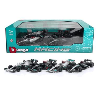 Imagem de Pack Miniatura F1 Mercedes C/4 Carros Hamilton 1:43 Bburago