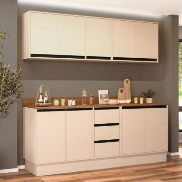 Imagem de Cozinha Modulada 4 Pecas com Tampo e Rodape Koya Politorno