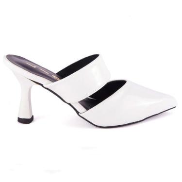 Imagem de Mule Feminino Casual Scarpin Social Tamanco Moda Evangélica Salto Taça