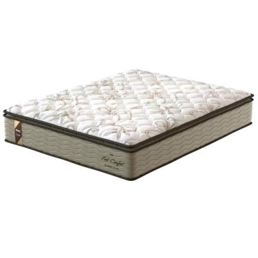 Imagem de Colchão Casal Molas Prolastic Fort Comfort D40 138x188x34cm Branco e Bege Probel