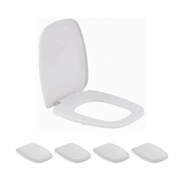 Imagem de Kit 5 Assento Sanitario Like Branco Incepa - Celite